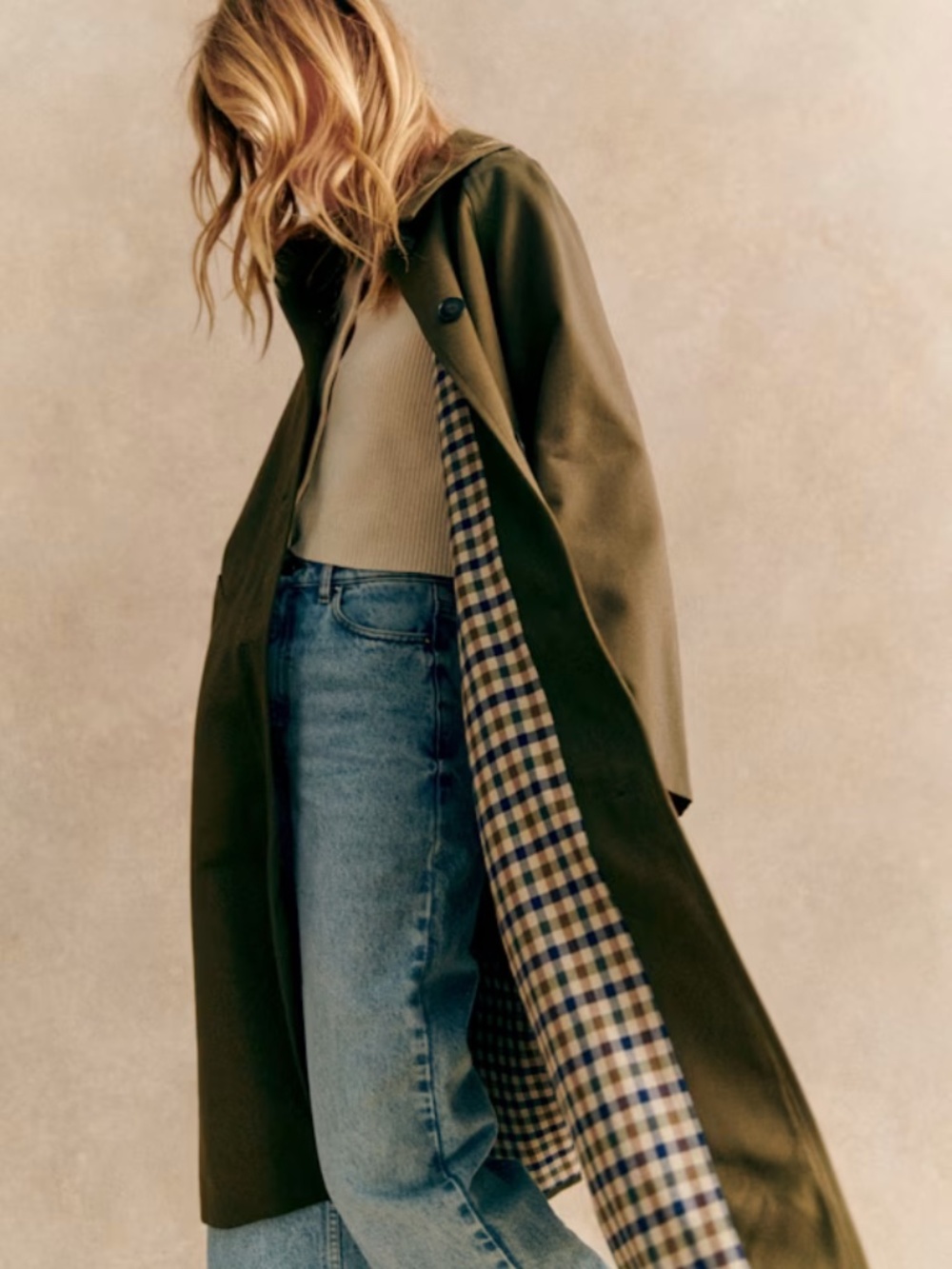 SEZANE Clyde Coat Dark Green Size 40